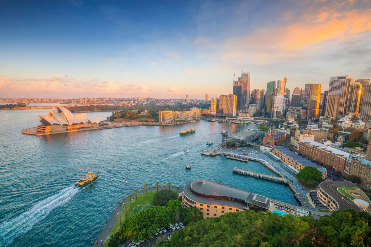 Sydney Harbour skyline with the Opera House at sunset, representing strong Australian property appreciation and using real estate equity to fund new investments and opportunities.