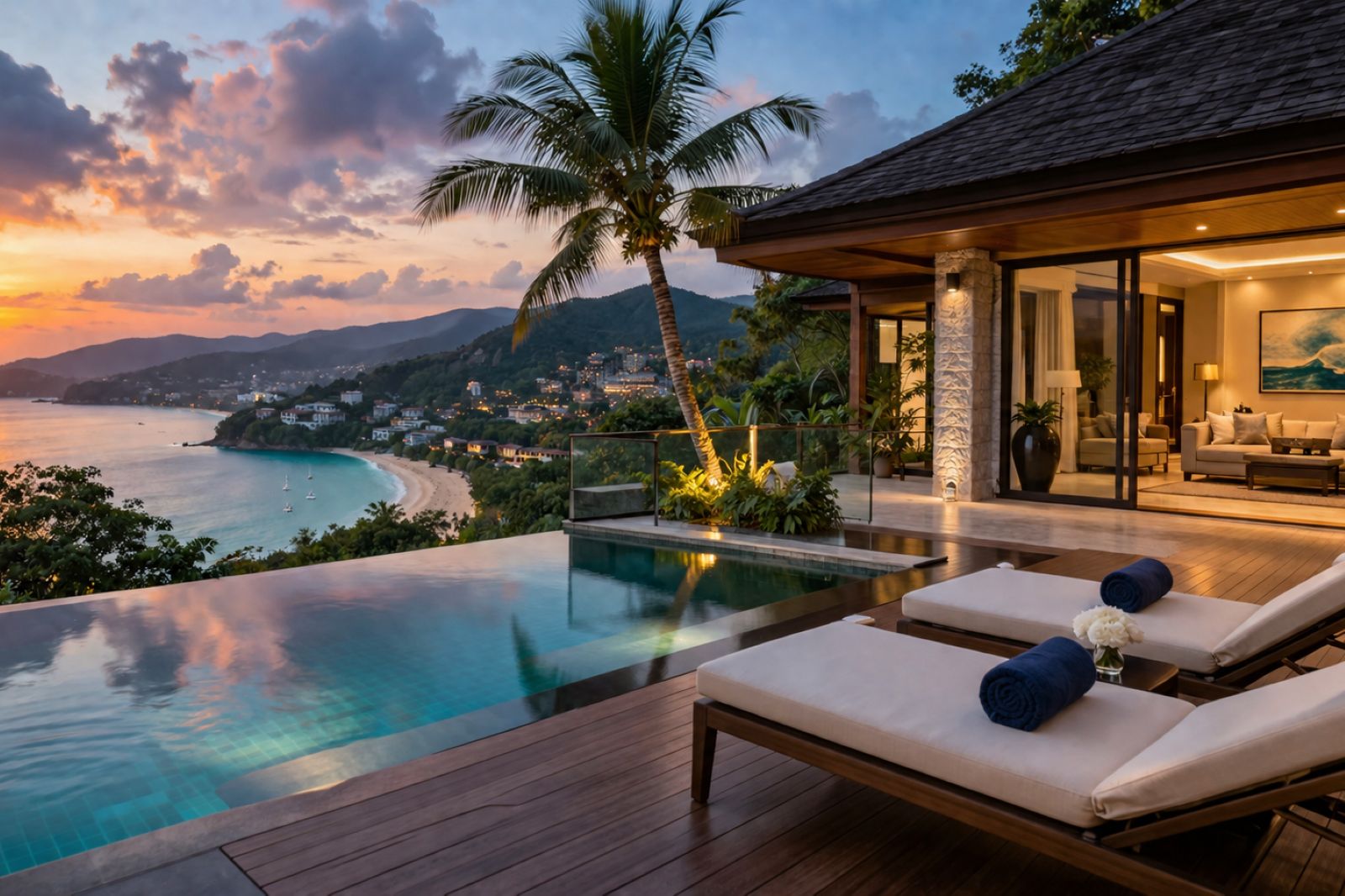 Hillside villa overlooking Kamala beach in Phuket representing the island's foreign-owned property equity release market
