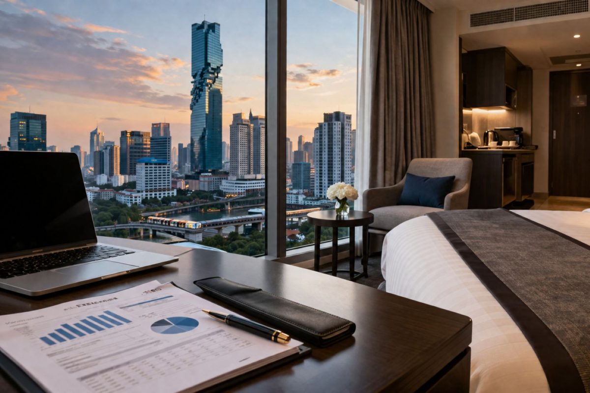 Bangkok serviced apartment and hotel investment unit representing a distinct foreign ownership structure in Thailand