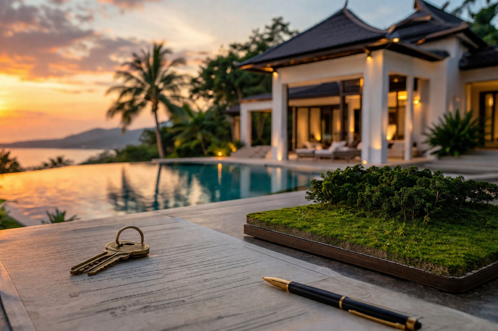 Leasehold villa in Phuket representing the financing challenges foreign owners face with land-based Thai property