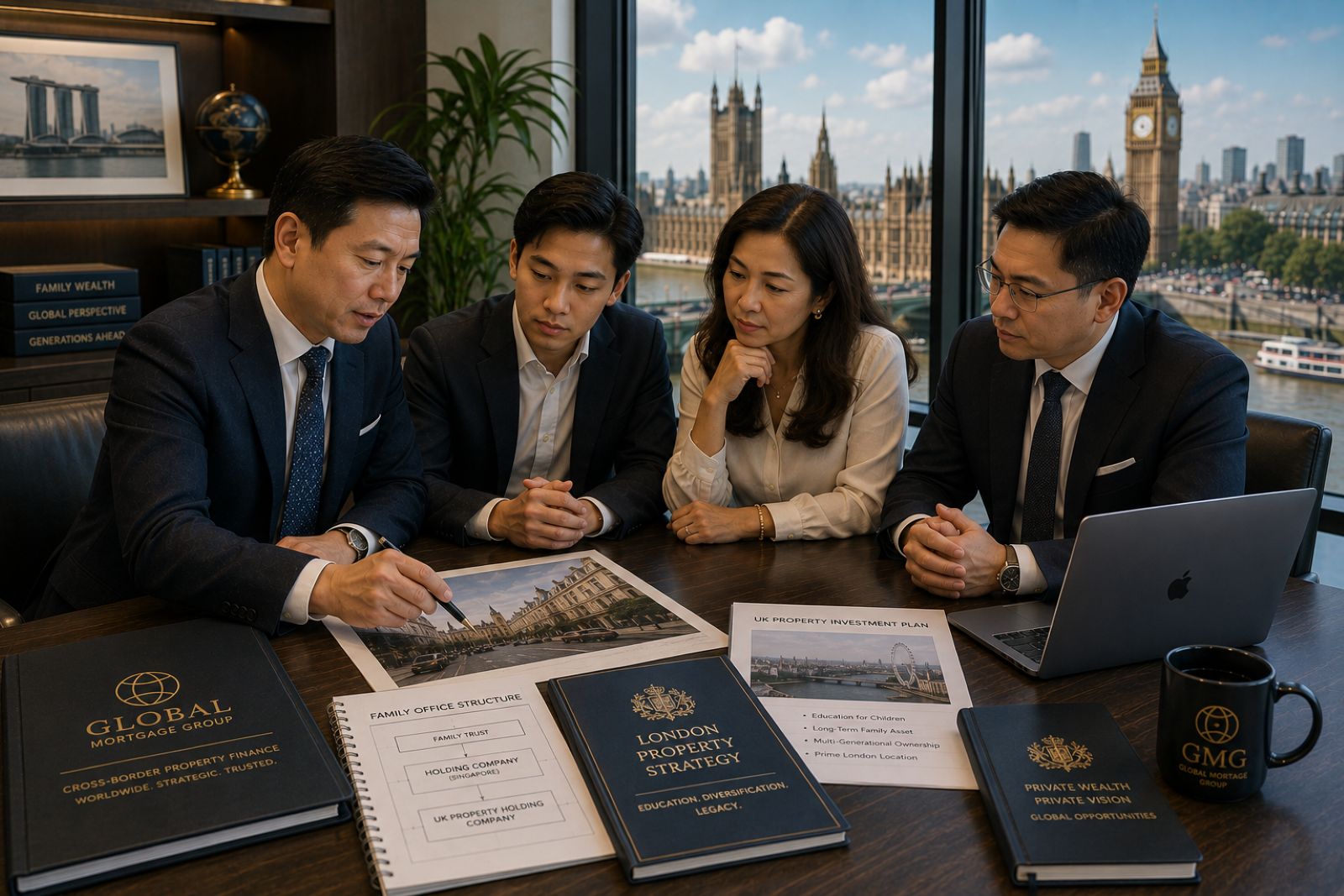Indonesian family office adviser reviewing London property plans, representing Indonesian buyer financing for UK property