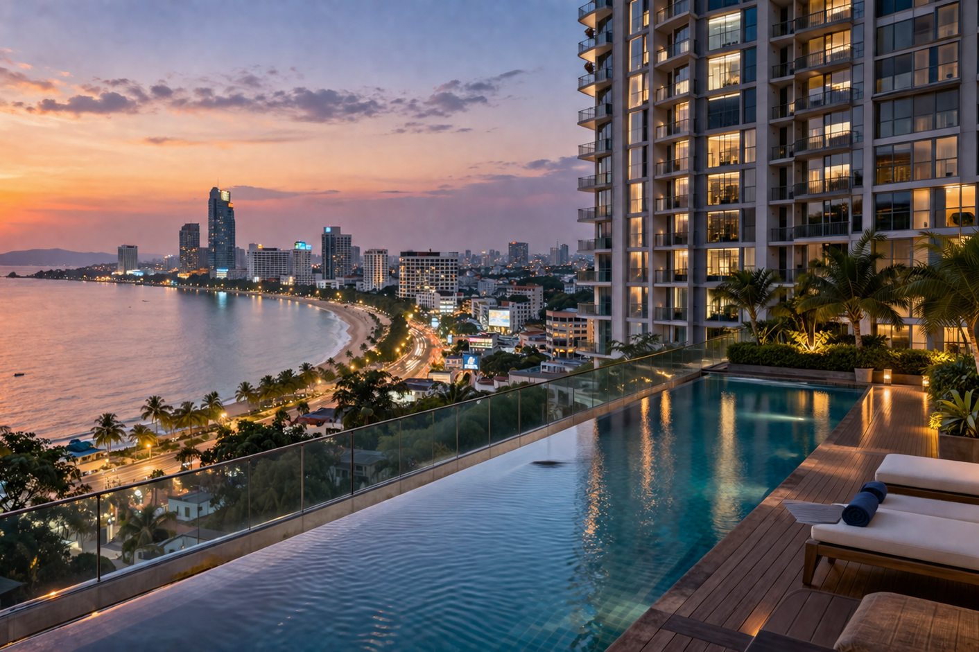 Pattaya beachfront condominiums representing Thailand's secondary property markets for foreign equity release